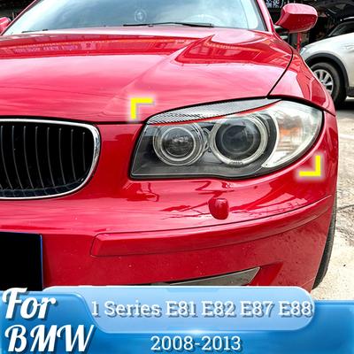 Voor BMW 1 Serie E81 E82 E87 E88 2008-2013 Glanzend Zwarte Koplamp Wenkbrauwen Ooglid Deksels Trim Cover Sticker Auto