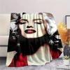 1PC Marilyn Monroe Print FlAannel Blanket, High quality Comfortable for All Seasons, Home Decor, Warmth and Comfort