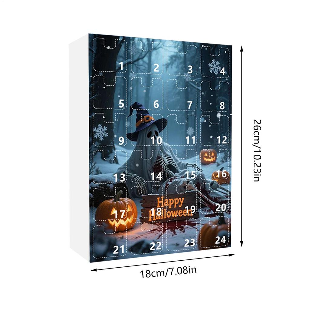 Halloween Countdown Calendar Collectible Figurines Scary Decor 24-day Advent Halloween Statues Resin Figurines For Shelf