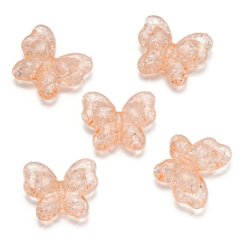 10-20 Stück 18mm Schmetterling Rissige Acrylperlen Transparent Halsketten Abstandshalter Perlen Für Armband Anhänger DIY Schmuckherstellung Zubehör