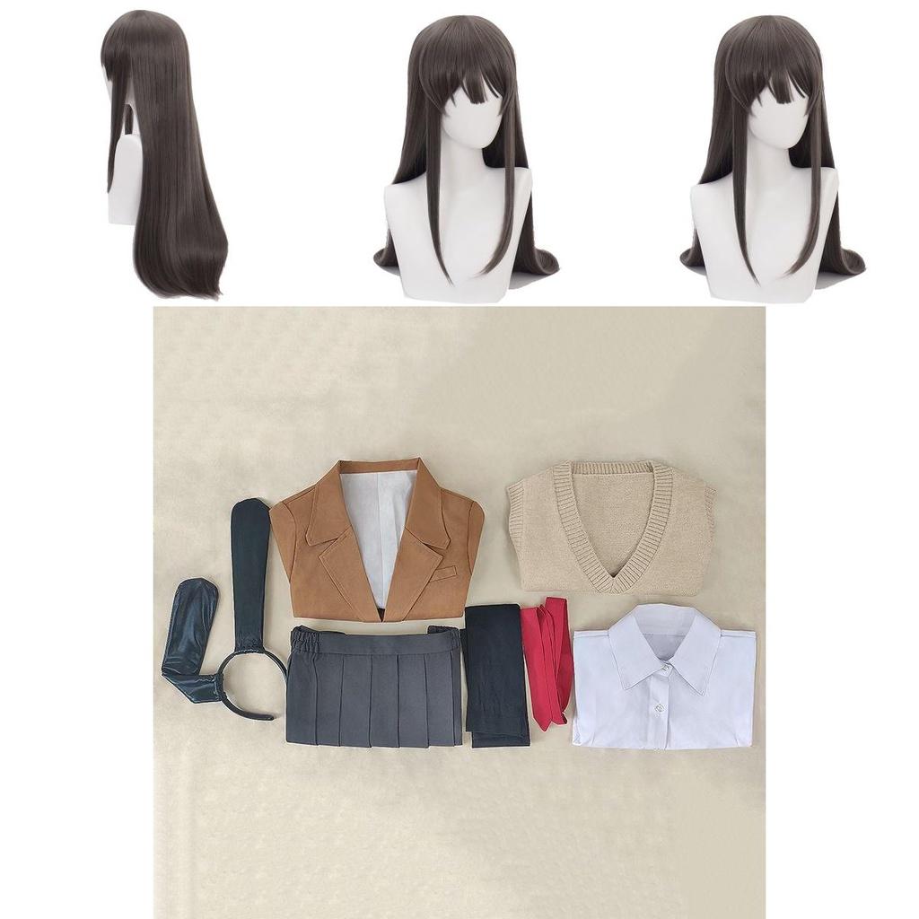 Yarou Buta Seishun Wa Bunny Girl Sakurajima Mai Cosplay Costume Full Outfit Set