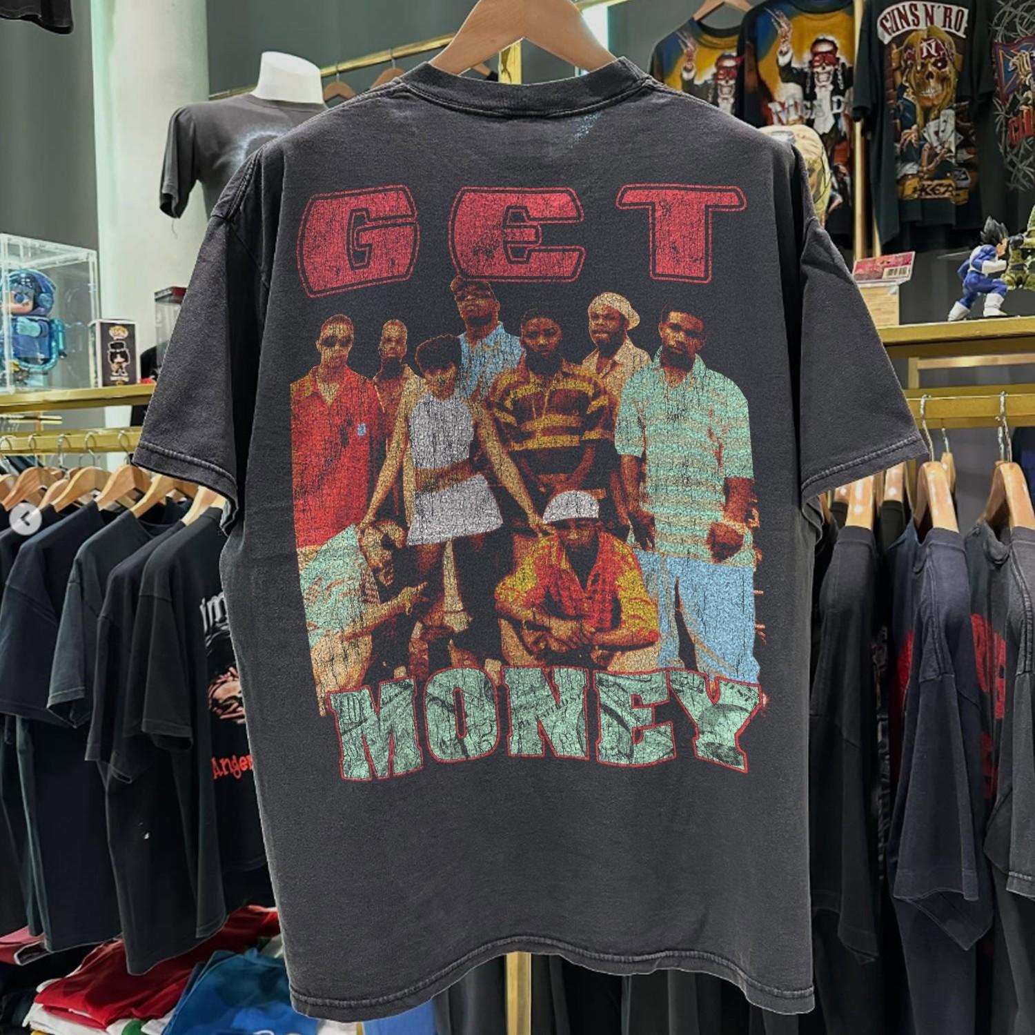 90s Junior Mafia Get Money Promo T-Shirt Black XL XL