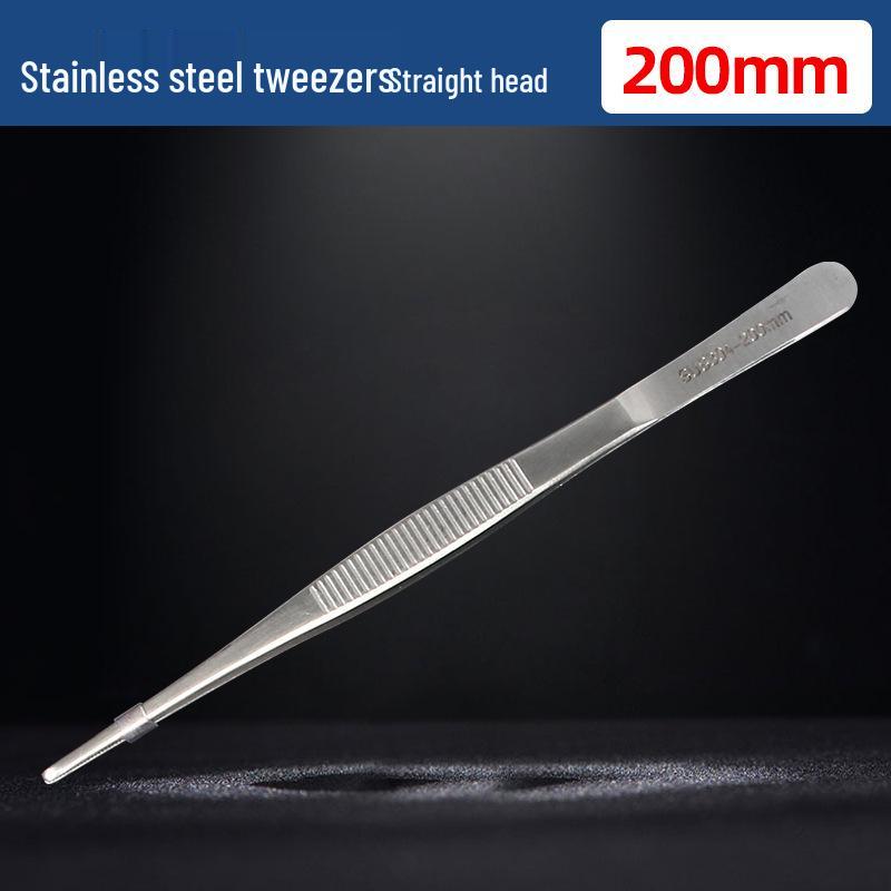 Extra Long 304 Stainless Steel Bent Tip Tweezers - Anti-Static Gardening & Planting Tool