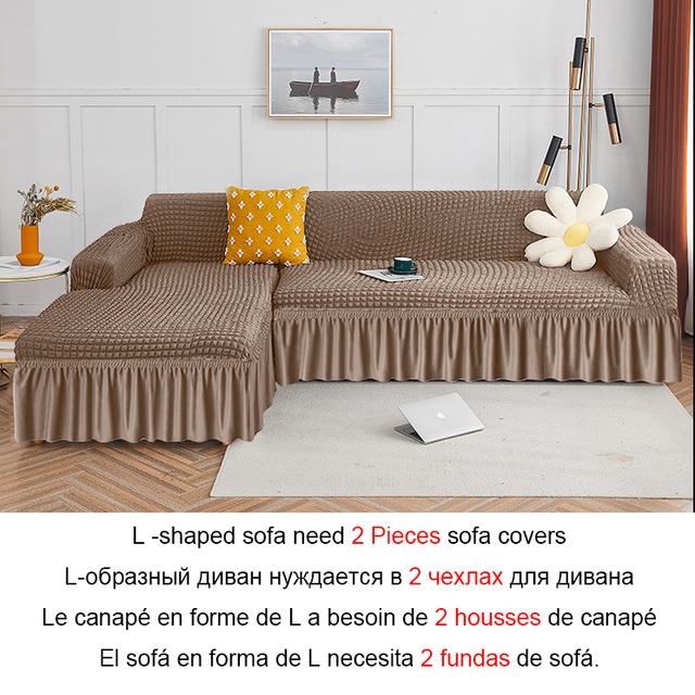 

Юбка, угловой чехол для дивана, дышащие эластичные чехлы для дивана, чехол для дивана, шезлонга, гостиная для дома, гостиной, защита для садовой мебели Part BB (L) Size бежевый