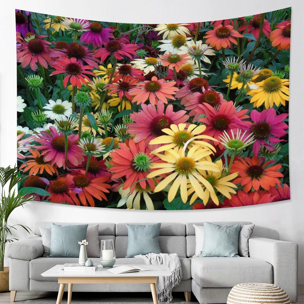 Beautiful Rose Pattern Tapestry Daisy Background Cloth Home Decoration House Living Room Wall Hanging Cloth