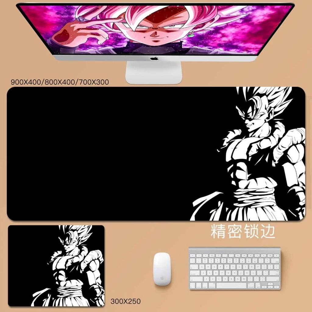 Laptop-Mauspad Dragon Ball Animation Son Goku Leder-Mauspad Cartoon Vegeta Bulma Broly Großes Tastaturpad Schüler Lernen Schreiben Schreibtischunterlage