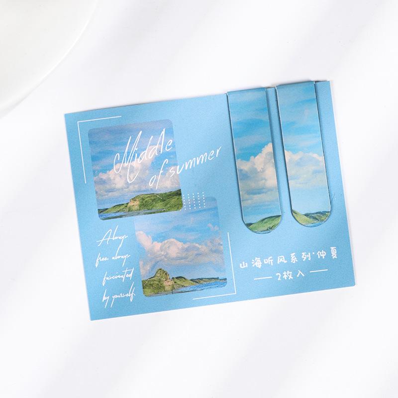 2/4/5 Stück/Set Chinesisches Retro Lesezeichen Bambus Lotus Kran Landschaft Lesezeichen für Lehrergeschenk Vintage Ästhetisches Magnetisches Lesezeichen