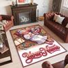 Portrait Man Theme Crystal Velvet Rug Personalized Custom Name Text Soft Floor Mat Home Decor