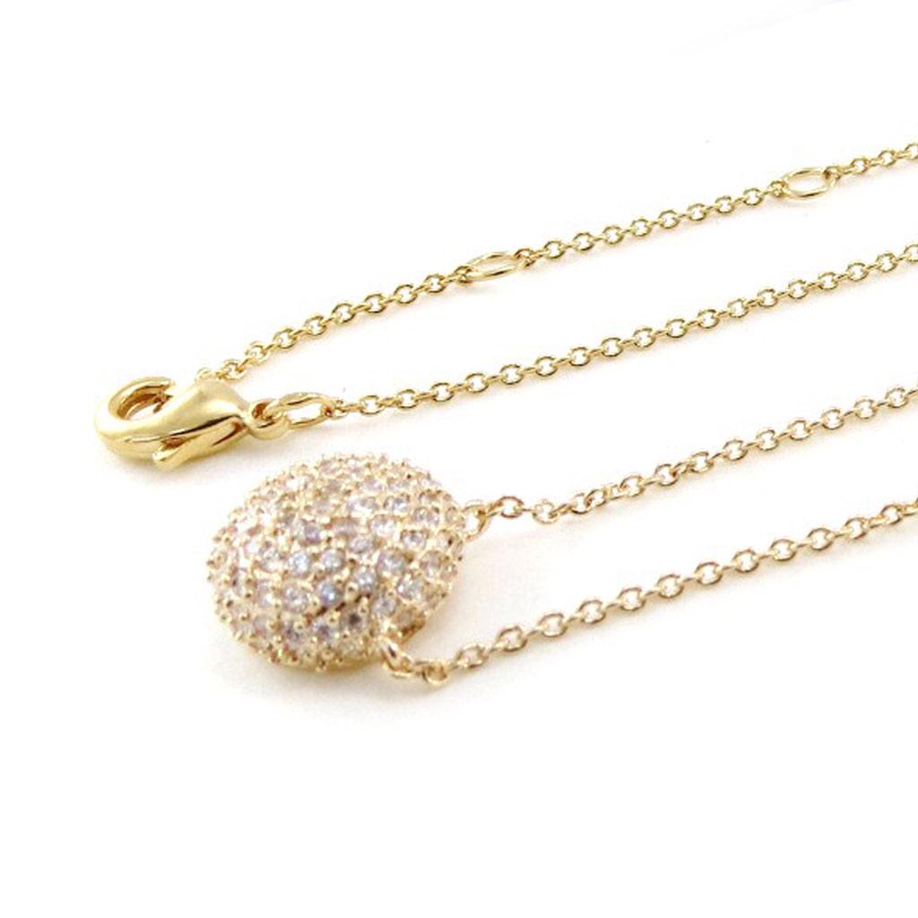 Les Trésors De Lily [J0155] - Gold-Plated Necklace 'Sissi' White Gold - 10 Mm