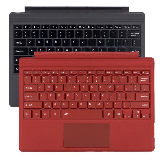 Bluetooth-compatible Keyboard with Protective Case Multi-Touch Trackpad Detachable Design Latency Free Tablet Keyboard for Surface Pro 3/4/5/6/7