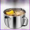 304 Stainless Steel Household Oil Filter Cup Soup Oil Separation Cup Yuezi Oil Separator Soup Pot Skimming Oil Filter Kitchen([without cover] 304 oil