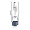 4-story Raised Planter Box with Trellis Plastic Raised Garden Beds and PP Trellis for Climbing Plants,Flowers,Vegetables