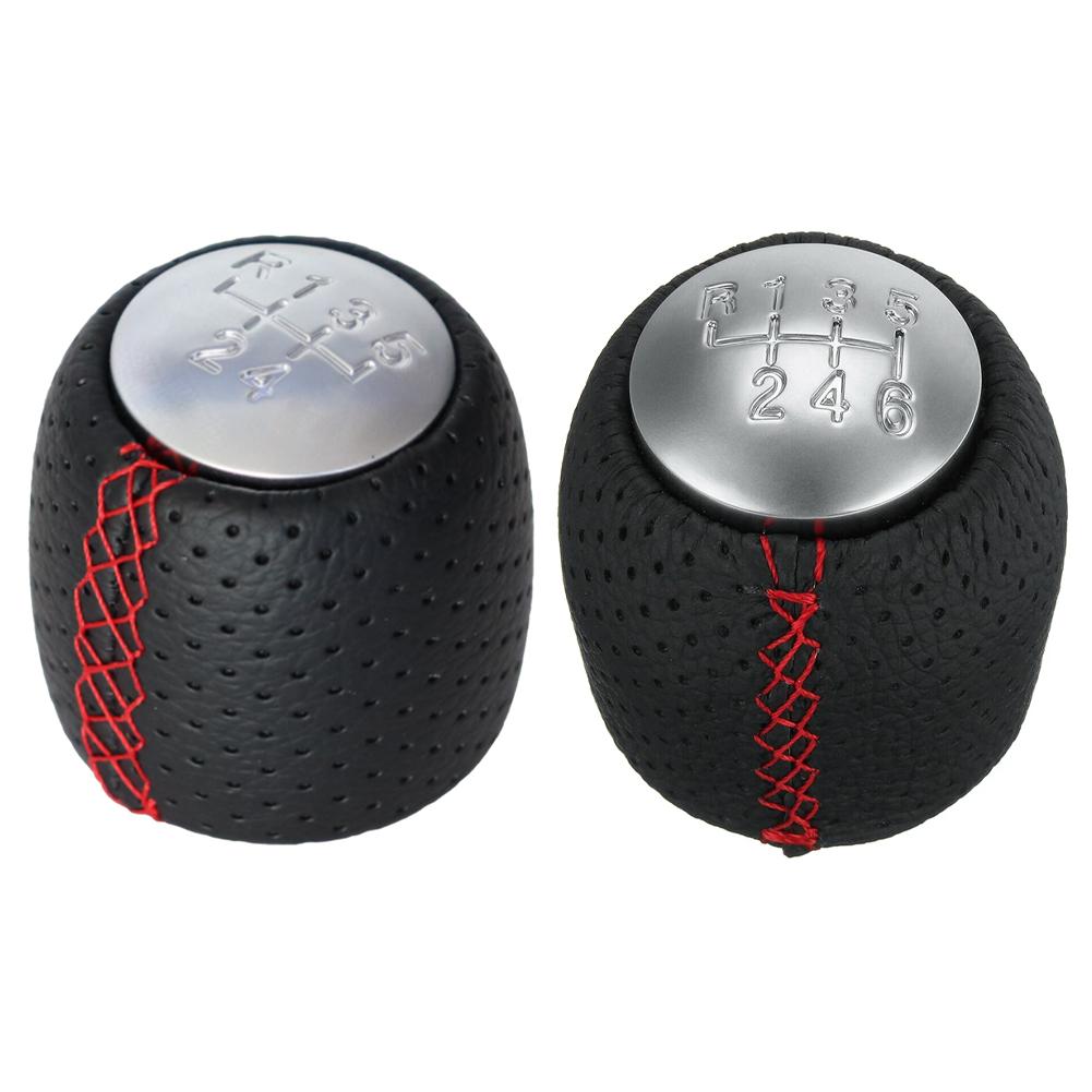 Driving Experience Improvement Shift Lever Stylish Gear Shift Knob Chrome Silver 5 6-speed Cap Chrome Silver Finish