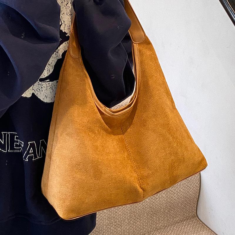 Geantă de damă cu textură de piele întoarsă pentru mamă și copil, geantă simplă pentru femei, geantă de mână versatilă la modă