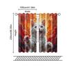 2 Pcs, Filtering Curtains (excluding Rods, Non-movable, Without Batteries) Screaming Cat for Use In Bedrooms and Living Rooms