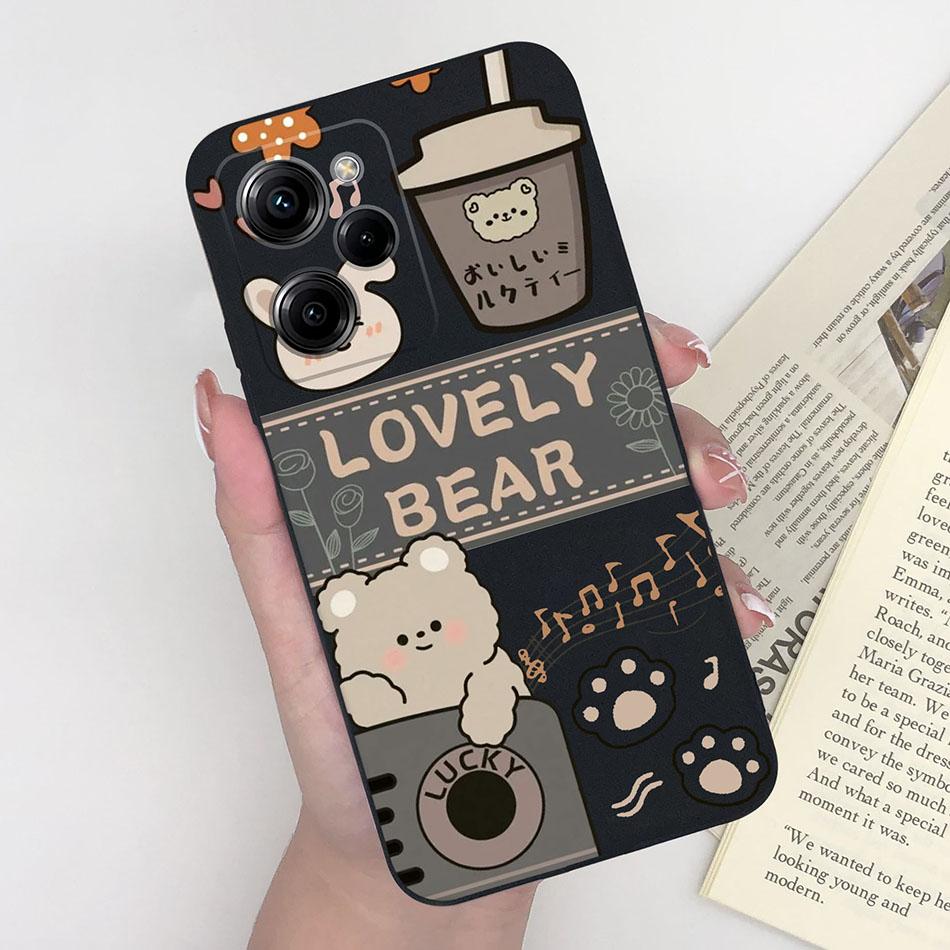 Silicone Case For Xiaomi Poco X5 Pro Pilot Bear Back Cover For POCOX5 X5Pro 5G Poco X 5 Pro Soft Matte Protective Phone Cases