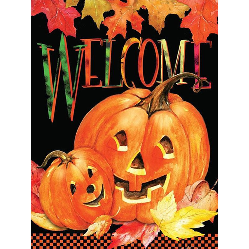 5D Diy Diamond Painting Pumpkin Halloween Gift Cross Stitch Kit Full Drill Embroidery Mosaic Art Picture Of Rhinestones Decor