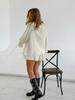 Spring Autumn French Sweet Loose Ruffles Lace Collar Two Piece Set Women's Outfit