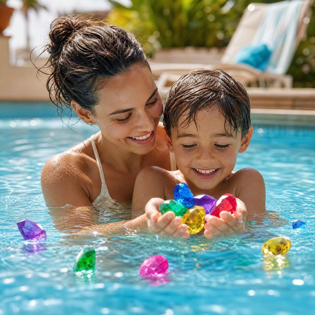 Extra Large Pool Diving 9 Pack, Random Color Underwater Swimming Pool Toys for Kids