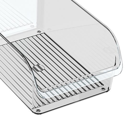Refrigerator Storage Box, Large Opening Design Transparent Storage Bin, Food-Grade Crisper Box for Kitchen Cabinet Pantry Organization