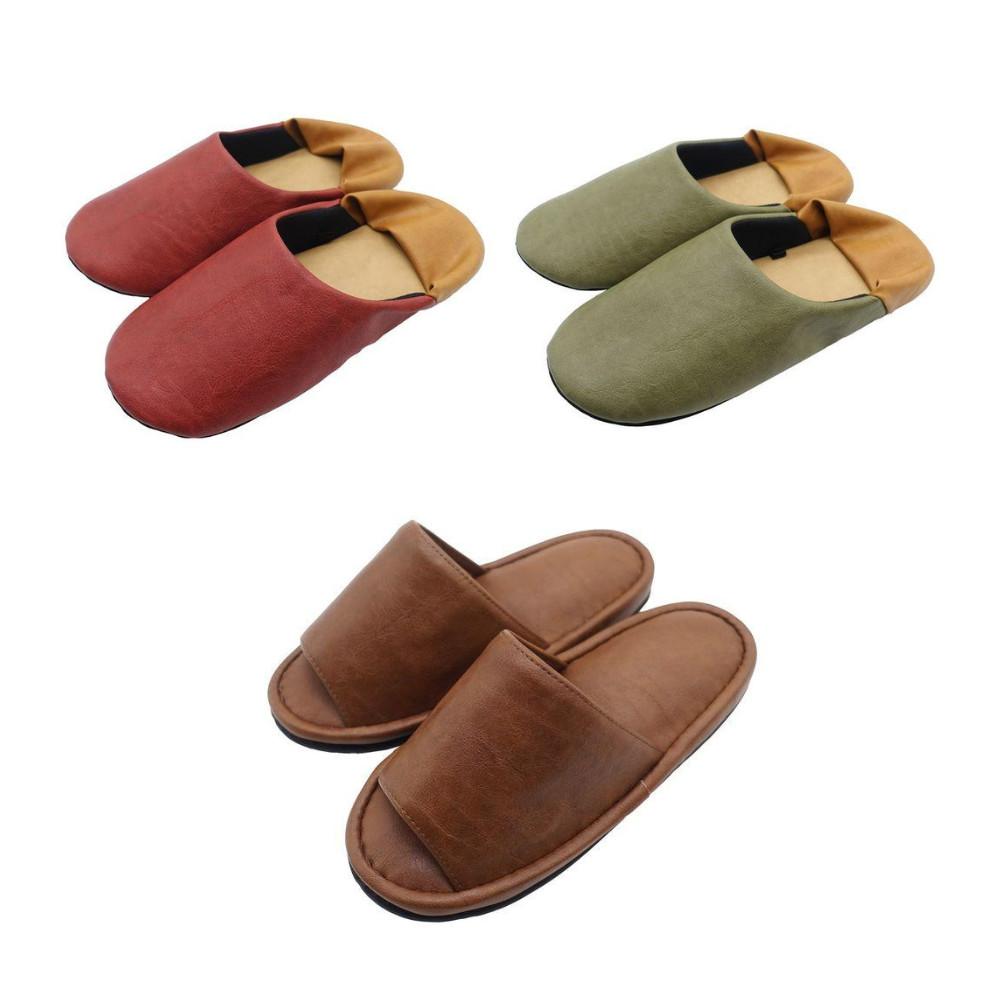 Lucky Sangyo antibakteriaalsest sünteetilisest nahast babušid avatud varbaosaga