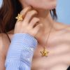 European and American titanium steel necklace jewelry does not fade ring rings stainless steel