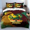 Geometric multicolor lion head. Bedding sets Duvet cover sets Duvet covers Pillowcases(1*Duvet Cover 2*Pillowcases without duvet insert)
