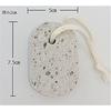 Natural Japanese Pumice Stone, Oval Shape, with String, for Exfoliating Dead Skin