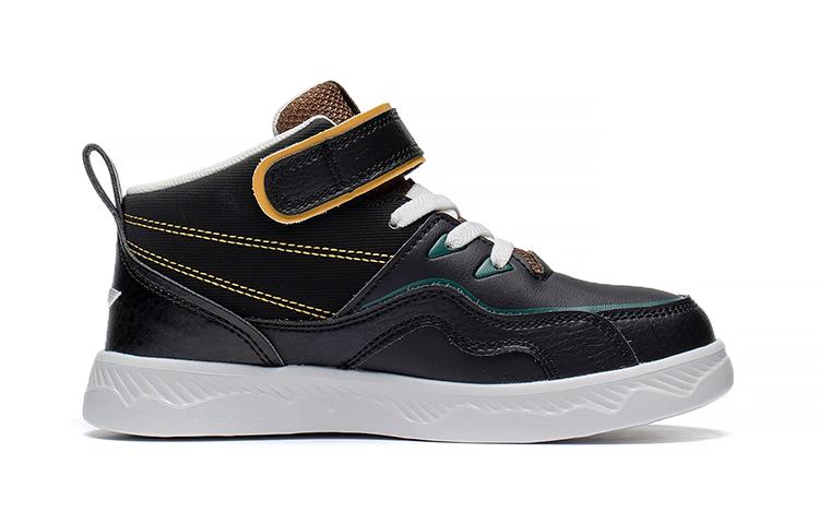 Li Ning Mid top Kids' Skateboarding Shoes Black Children Aged 3 7 Years Old YKNS102-13
