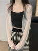 Women's French Sheer Mesh Sun Protection Cardigan - Lightweight Summer Shawl