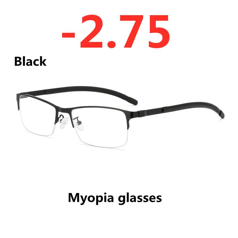 Ochelari pentru miopie anti-lumină albastră Ramă Femei Bărbați Metal Student Finisat Ochelari miop -0,5 -1 -1,5 -2 -2,5 -3 -3,5 La -6