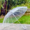Automatic Transparent Long-Handle Windproof Umbrella