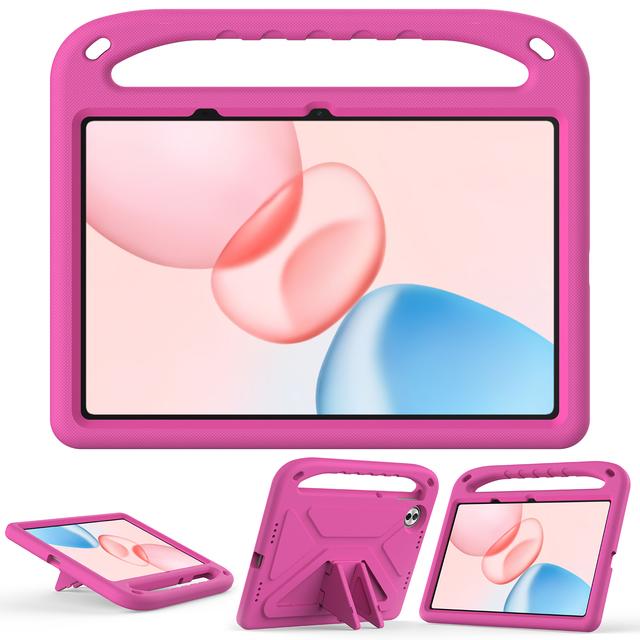 

Kickstand EVA Case For Honor Pad 10 (Tablet 10) 2025 12.1 inch With Kids Portable Hand Holder Cover Full Body Protect Shockproof Honor Pad 10 2025 рожевий червоний колір