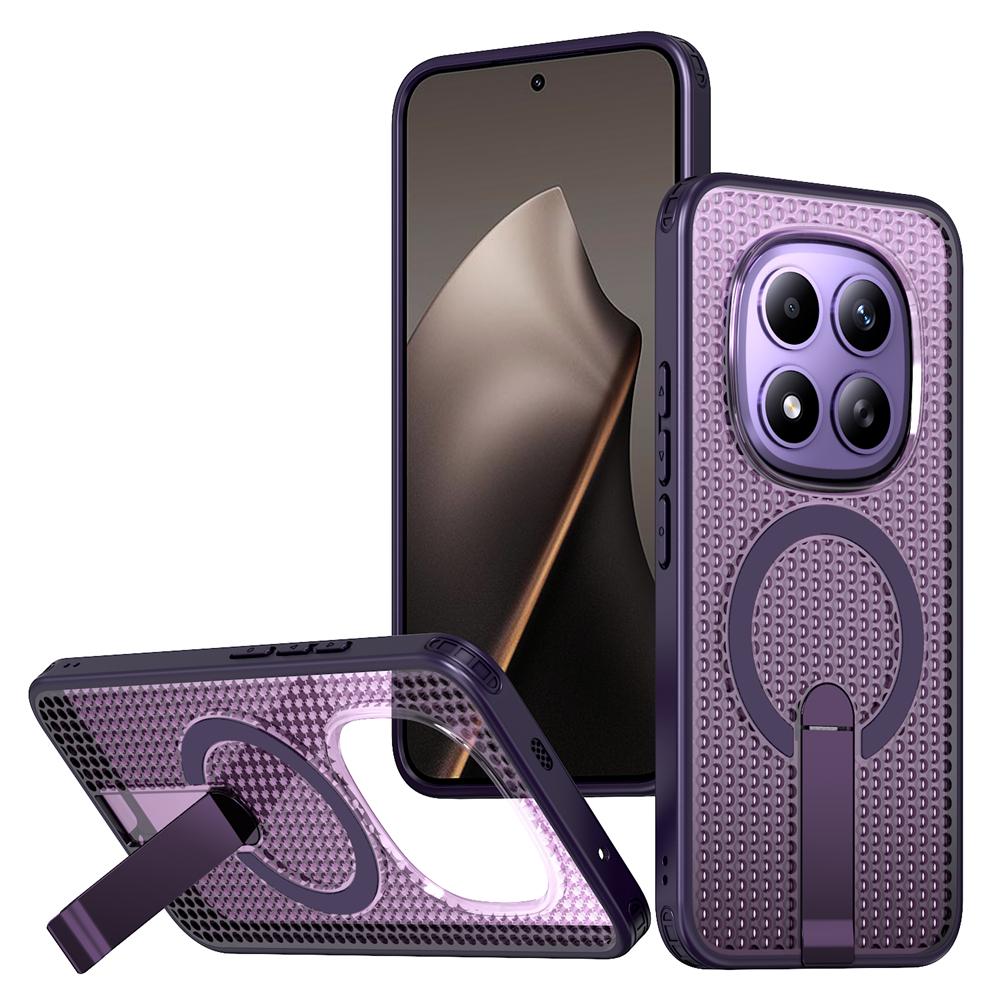 KEYSION Hollow Heat Dissipation Case for Redmi Note 15 Pro+ 5G 15 Pro 4G Magnetic Cooling Hide Stand Shockproof Phone Back Cover