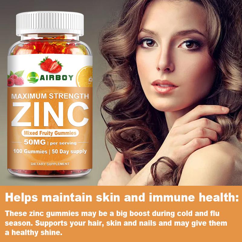 High-concentration Zinc Extract Gummies, Made with All-natural, Easily Absorbed Zinc, Help Relieve Mood and Improve Cognitive Abilities.