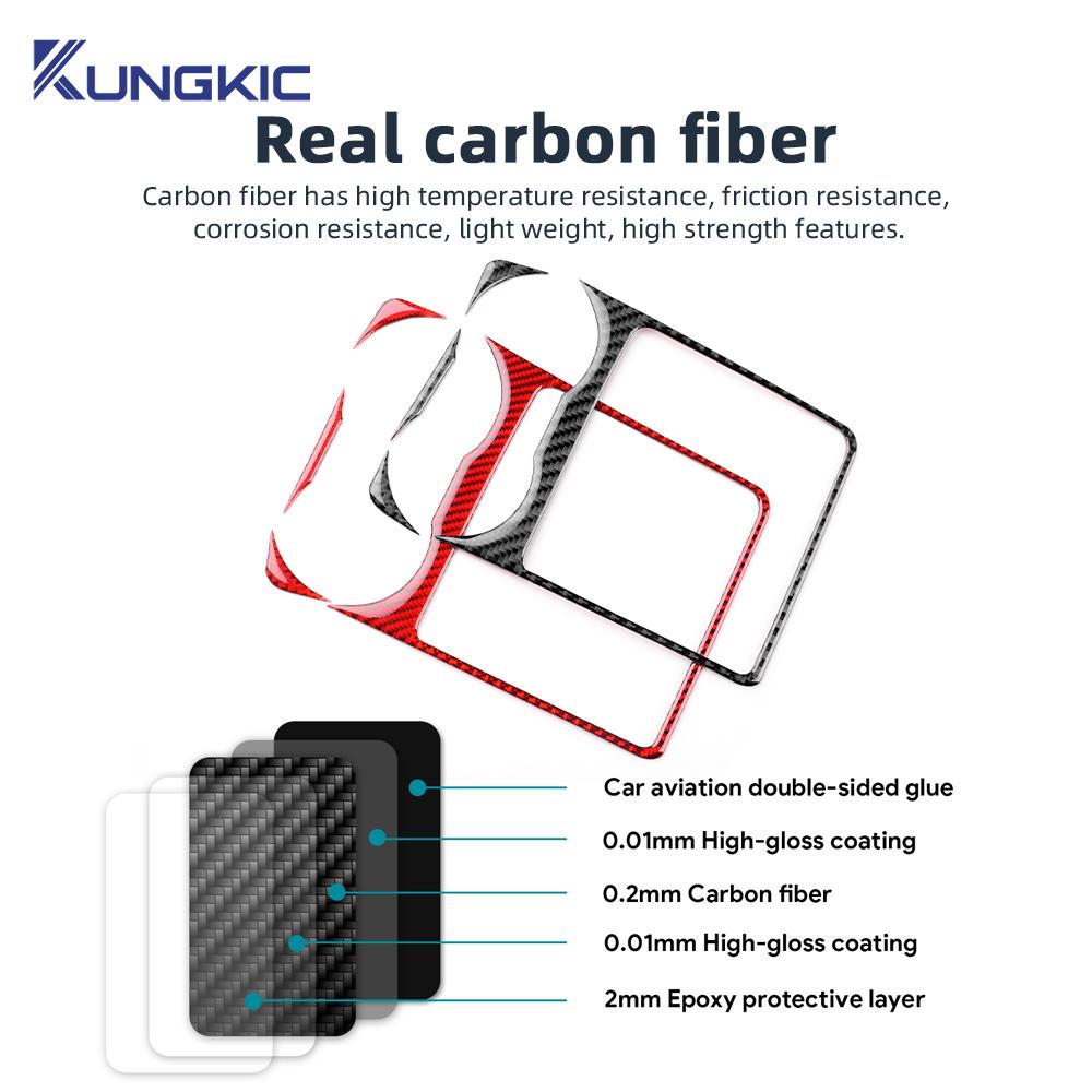 Real Soft Carbon Fiber Sticker For Seat Leon 2017 2018 2019 LHD RHD Car Water Cup Holder Panel Trim Interior Accessories