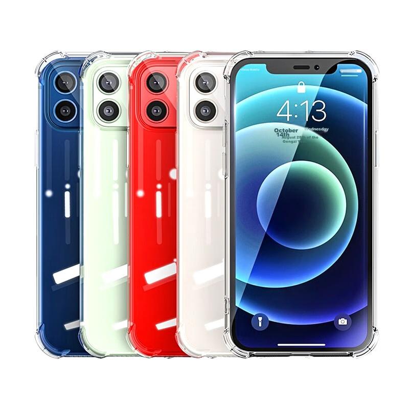 Kelleia IPhone 12 Case, IPhone 12 Protective Cover, Full Protection Shockproof TPU Airbag Soft Case/Protective, Transparent, 6.1 Inches