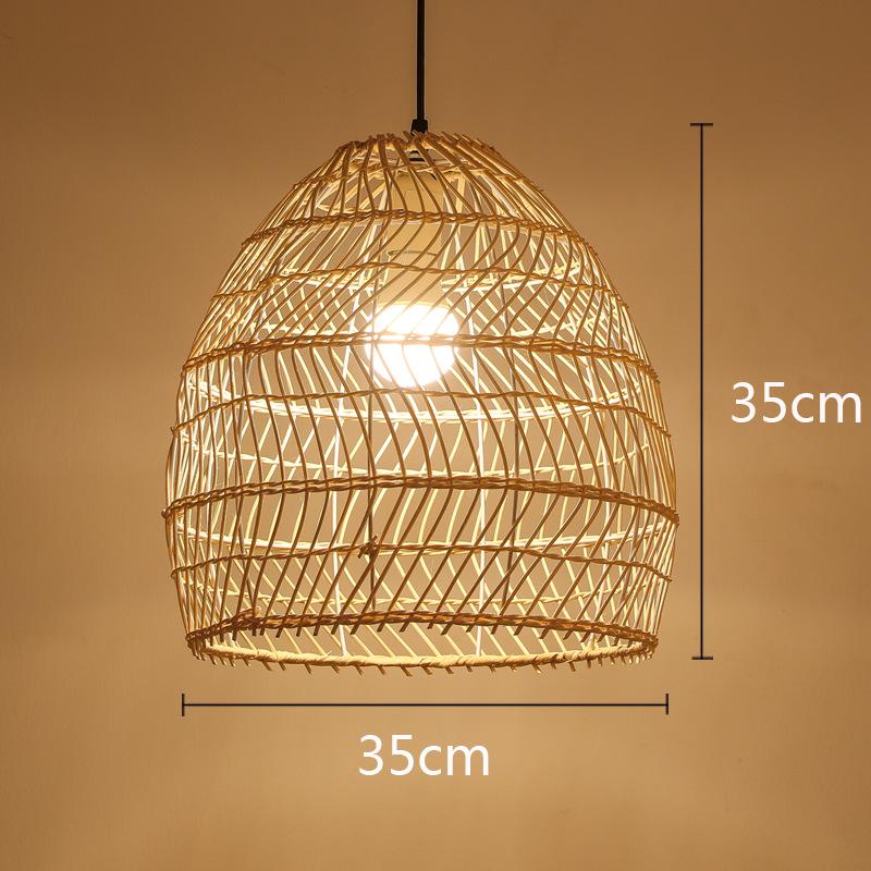 Retro Zen Bamboo Weaving Pendant Lamp for Restaurants & Teahouses
