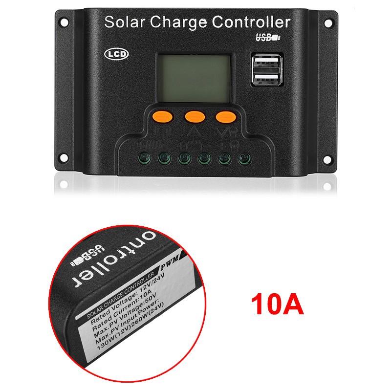 50/60A PWM 2x USB Solar Panel Auto Battery Regulator Charger Charge Controller