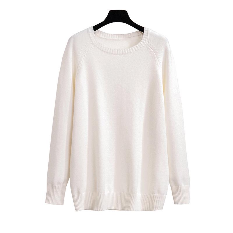 Plus Size Women's Pullover Sweater, Bust 150/160 cm, Round Neck, 200/300 lbs