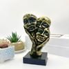 Gothic Bronze Face Sculpture Abstract Dark Art Human Face Resin Figurine Statue Home Office