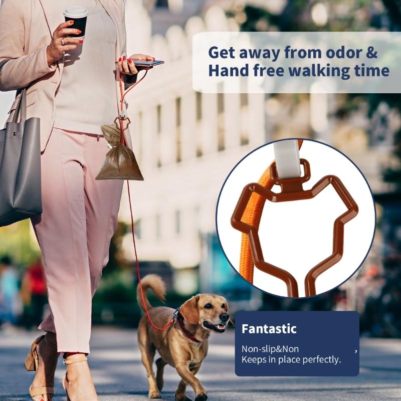 18 Rolls Coffee Scented Pet Poop Bags Easy to Use Waste Bag for Dog with Easy Tear Feature Outdoor Walking Essential
