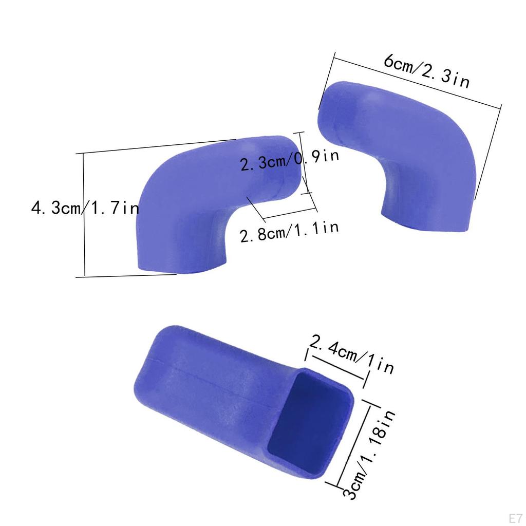 2 Pieces Front Tow Hooks Covers Accessories Easy To Install Spare Parts Rubber High Performance