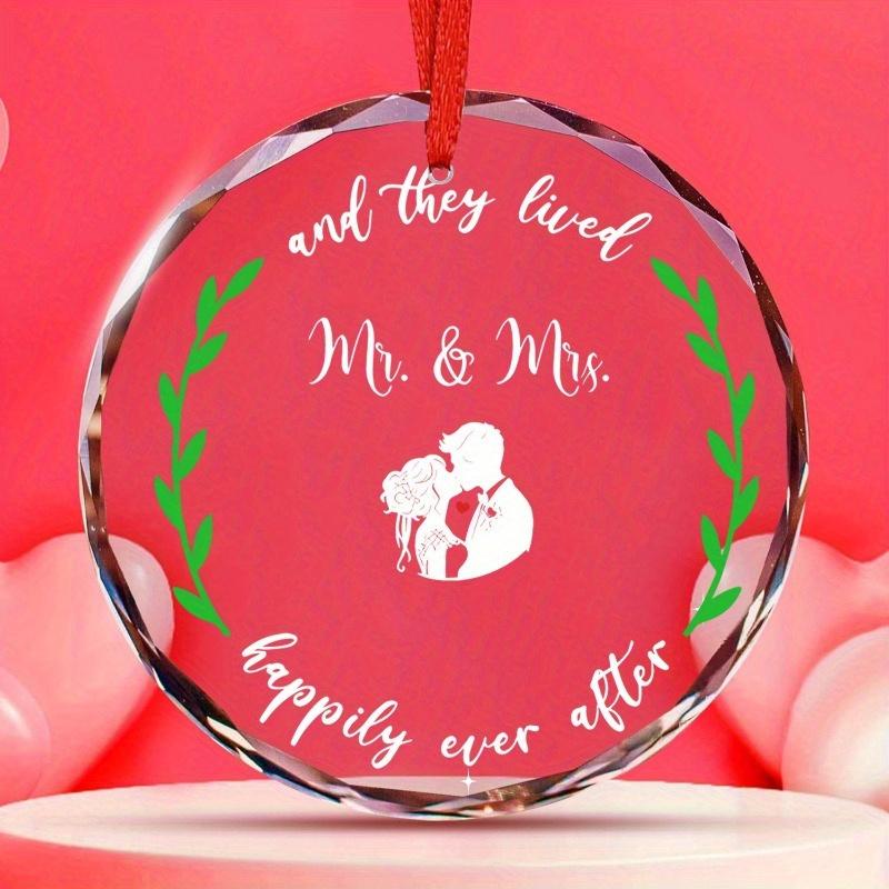 1 Stück/2 Stück Hochzeitsgeschenke für Paare Frischvermählte Glas, Verheirateter Schmuck Herr und Frau Geschenk für frisch verheiratete Paare, Brautpartygeschenke für die Braut