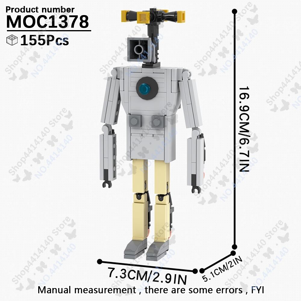 MOOXI Animeserie Skibidi Toalett Figurer Monitorfolk Lydmann Byggeklosser Modell MOC Kloss DIY Montessori Leke Barnegaver