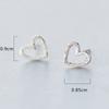 2019 100% 925 Solid Sterling Silver Women Fashion Heart Cross Star Charm Stud Earrings Friendship Gift Teen Girls Friends