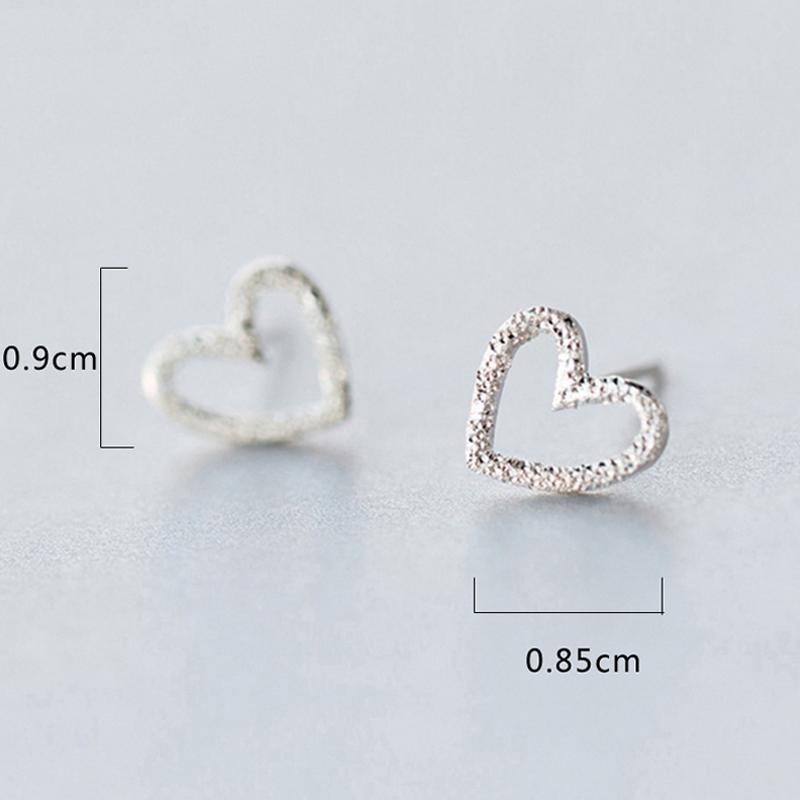 2019 100% 925 Solid Sterling Silver Women Fashion Heart Cross Star Charm Stud Earrings Friendship Gift Teen Girls Friends