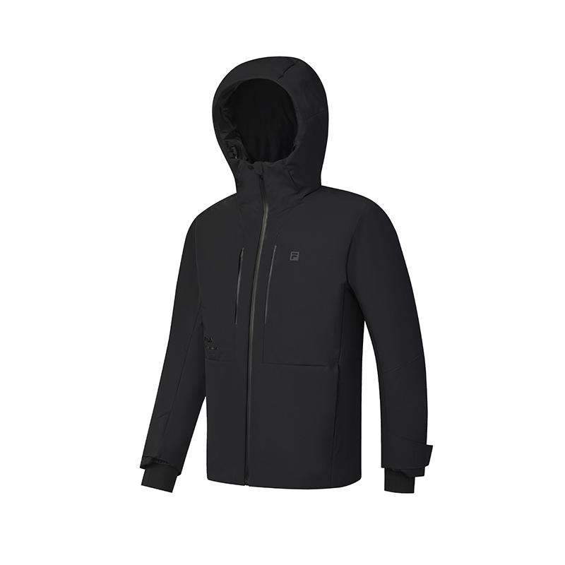 New FILA Fitness Down Jacket Men's Pitch Black A11M441909FBK