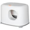 Cat Litter Box with Lid, Cat Toilet with Hood, Scoop, Grid Floor, XXL Cat Toilet for Cats up to 5 kg, 55 x 40 x 39 cm, White