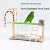 Cockatiel & Budgerigar Playground: Peony & Pepper Bird Stand with Coconut Shell Swing & Ladder Claw Toy